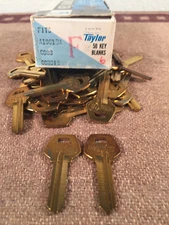 50pc lot brass Taylor key blanks Corbin A22Z2 USA