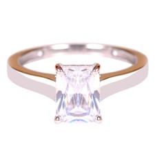 Solid 14KT White Gold Fancy Shape D/VVS1 2.40 Carat Solitaire Anniversary Ring