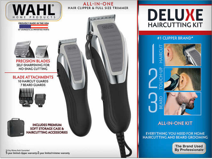 NEW!!] Wahl Deluxe All-In-One Haircutting Clippers Kit, With