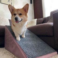 Indoor Pet Dog Ramp For Bed Couch Foam Puppy Ramp Durable Nonslip Rubber Carpet