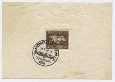 1936 Munchen Riem Horse Racing Deutschland Germany Commemorative Stamp C22