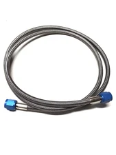 4AN NITROUS OXIDE LINE 12 FT STAINLESS STEEL BRAIDED BLUE ENDS 