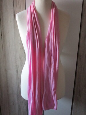 Schal  192 x 40 cm Crash Optik leicht Baumwolle Polyester Rosa