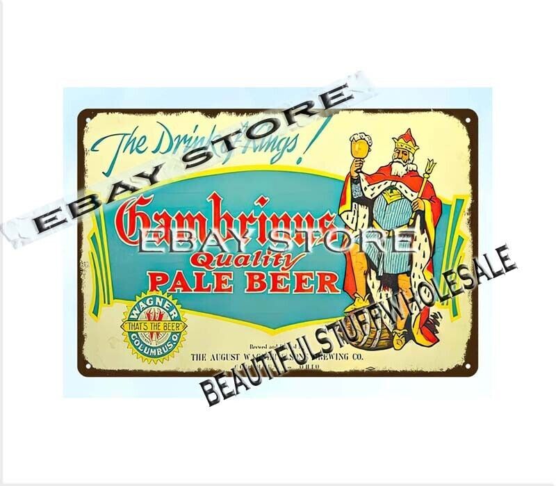Retro Pale Beer Tin Sign for Dorm Room Home Kitchen Lodge Cafe Decor