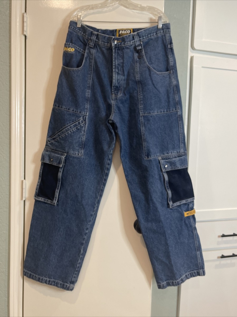 Paco Cargo Jeans 40X34 PS-7/82096 Vtg Baggy 90s JNCO Grunge