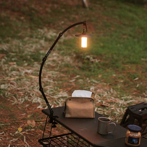 Folding Lamp Stand Collapsible Iron Lantern Stand Lamp Pole Hanging Light Holder - Picture 4 of 10