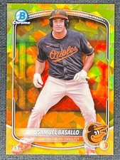 2025 Topps Bowman Chrome Sapphire Gold #BCP-109 Samuel Basallo 26/50 Orioles