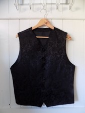 mens WOODS  GRAY BLACK FORMAL WAISTCOAT SIZE MEDIUM