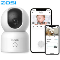 ZOSI Baby Monitor PTZ WiFi Camera Indoor CCTV Camera 2MP 2Way Talk Auto Tracking