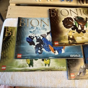 2002 Lego Bionicle 8560-8565 BOHROK Complete Set of 5 w/ 4 Krana & 5 Manuals