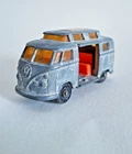 Vintage 1960s Matchbox Lesney No 34 Volkswagen Camper VW Bus Grey Orange