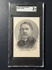 1885 H603 President CHESTER A. ARTHUR SGC 2 Jolly Bob Diamond Cut