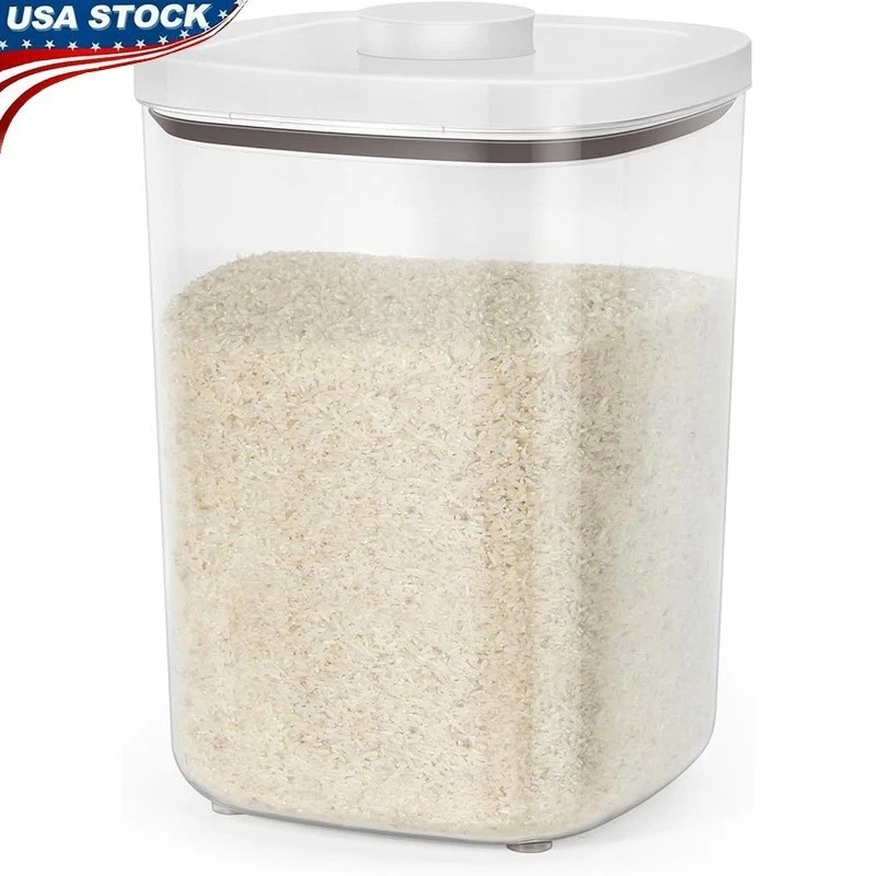 Airtight Large Food Storage Container Dry Ingredient Organizer W/ Measuring Cup