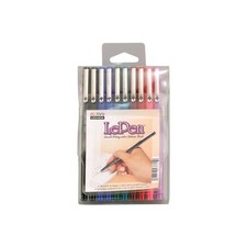 Uchida, Le Pen, 0.3 Millimeter point, Pen Set, 10 Pack, Multicolor