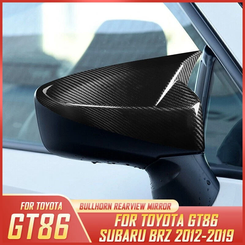 Cubierta de espejo retrovisor de fibra de carbono real OX bocina para Toyota GT86 SUBARU BRZ 12-19 Foto 2 de 4