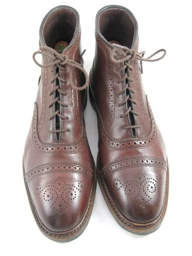 Allen Edmonds "HAMILTON" Men's Leather Cap-Toe Dress Boots 10 D Chili  (766N)