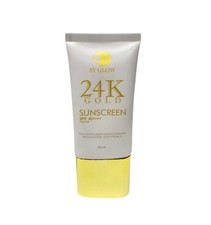 SY GLOW 24K Gold Sunscreen SPF45 Broad Spectrum Niacinamide Ceramides 50ml