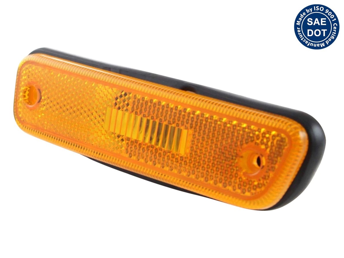 KAP Front Driver Side Marker Light For 1999-2005 Suzuki Grand Vitara & 2001-2003 XL-7 - Amber Lens, Halogen, SAE/DOT, Bulbs Included