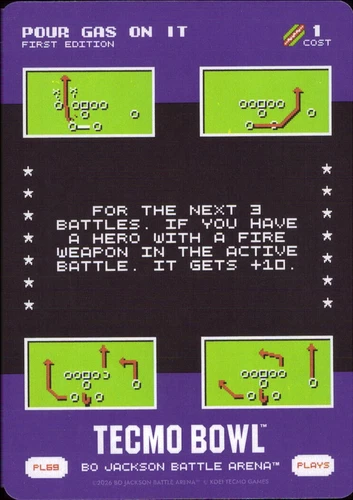 2026 Bo Jackson Battle Arena Tecmo Bowl Plays PL69 Pour Gas On It