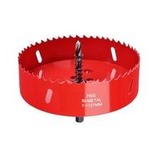 5 inch Hole Saw with Arbor for Metal Wood and Plastic, 127mm Bi-Metal Hole Cutte