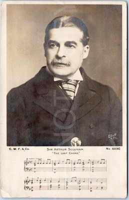 Sir Arthur Sullivan England Portrait Vintage Postkarte