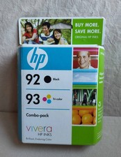 Combo Pack - Genuine HP 92 Black 93 Color Ink Cartridges, Aug 2008, NEW Sealed