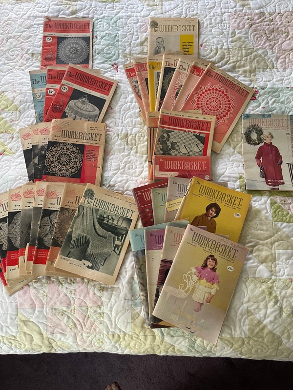 Lot of 37 The Workbasket Home Arts magazine issues 1952-1970