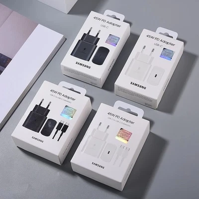 Samsung Chargeur Original USB-C 45W Adaptateur + Câble - Photo 1/4