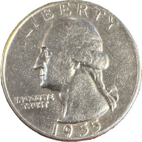 1955-D Washington 25¢ ✔ 90% Silver ✔ Very Fine (VF) Condition