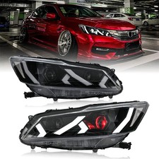 Demon Eye Led Headlight Fit For Honda Accord 9th Gen 2016 2017 Sedan Front Lamps