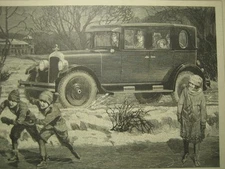 General Motors OAKLAND Landau Sedan Advertisement 12x16" Saturday Evening Post