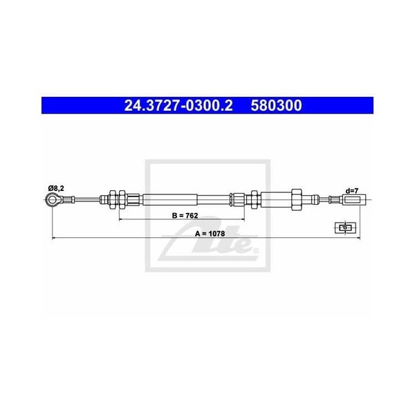 ATE Handbremsseil Vorne FüR Citroen Jumper Fiat Ducato Peugeot Boxer-image