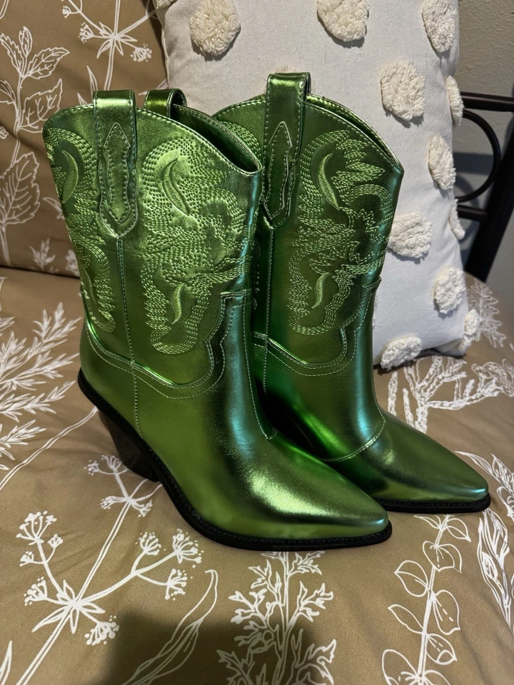 Botines Billini Sergio verde metálico para mujer talla 8 Foto 2 de 4