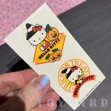 VTG Sanrio STICKERS Hello Kitty Witch Trick or Treat RARE Kawaii Halloween 80s