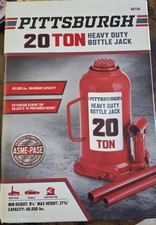 Pittsburgh 56736 20 Ton 40000lbs Capacity Heavy Duty Automobile Bottle Jack