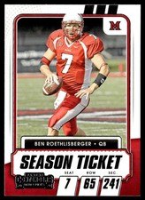 2021 Panini Contenders Draft Picks Ticket Ben Roethlisberger Miami Ohio RedHawks