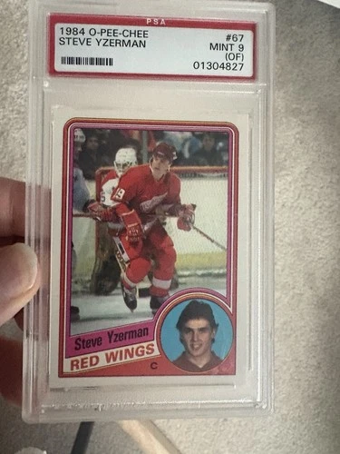 1984-85 O-Pee-Chee #67 Steve Yzerman RC Rookie OPC Red Wings PSA 9 Mint