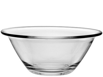 Bekinox Salatschüssel rund Klarglas 1 Stück, Durchmesser 30 cm