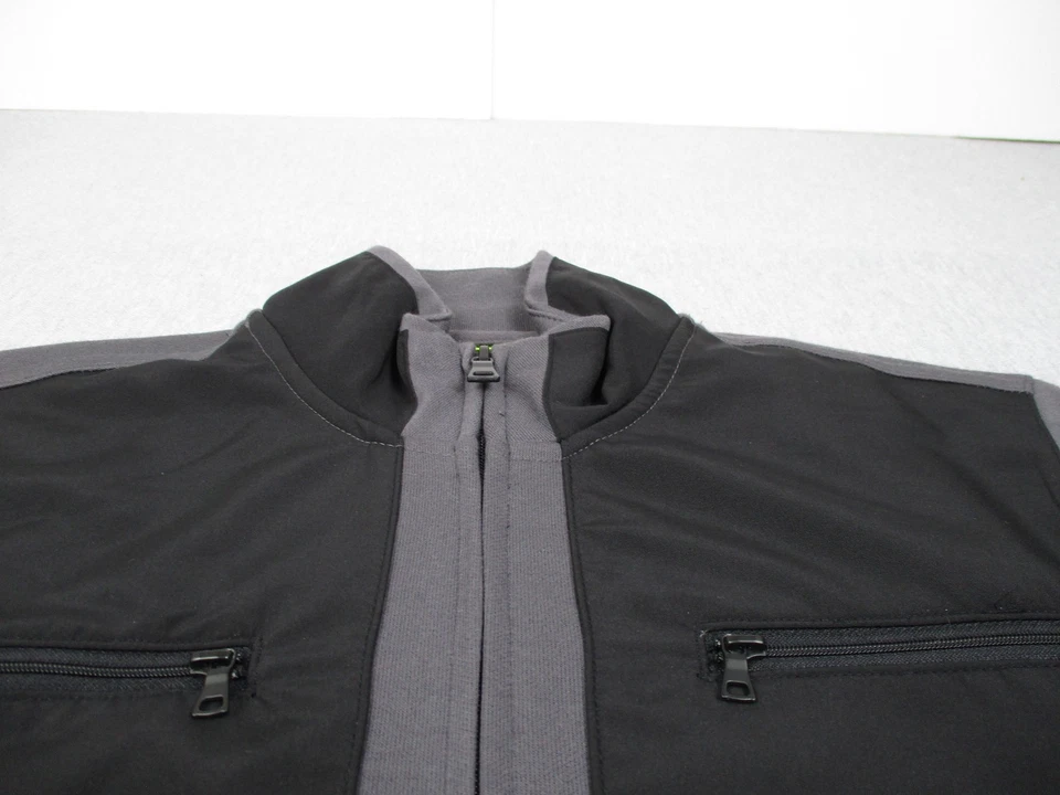 Куртка мужская Alfani средняя серая черная приталенная на молнии с ложным вырезом карманами повседневная - Изображение 3 из 4