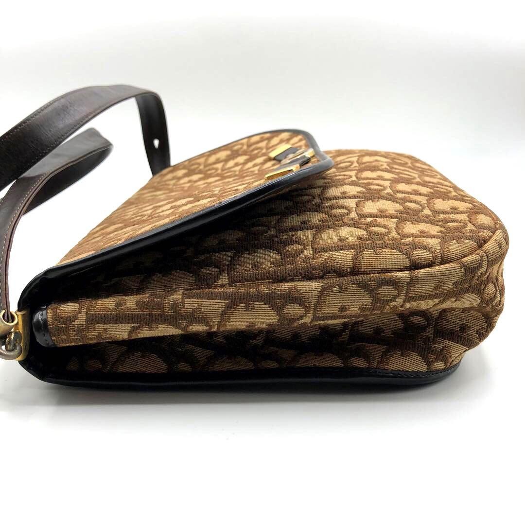 Christian Dior Shoulder Bag Canvas Brown Trotter Vintage Women's Authentic thumbnail 13