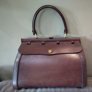 Vintage John Romain Brown Leather Doctor Bag Medical Satchel Brass Hardware
