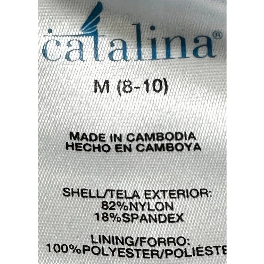 Catalina 女式连体泳衣 M 码蓝色连体尼龙混纺多彩 — 第 4/4 张图片