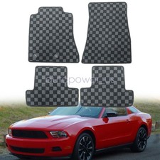 Fits 2005 2006 2007 2008-2014 Ford Mustang Checkered Flag Carpet Floor Mats Fits 2005 2006 2007 2008-2014 Ford Mustang Checkered Flag Carpet Floor Mats