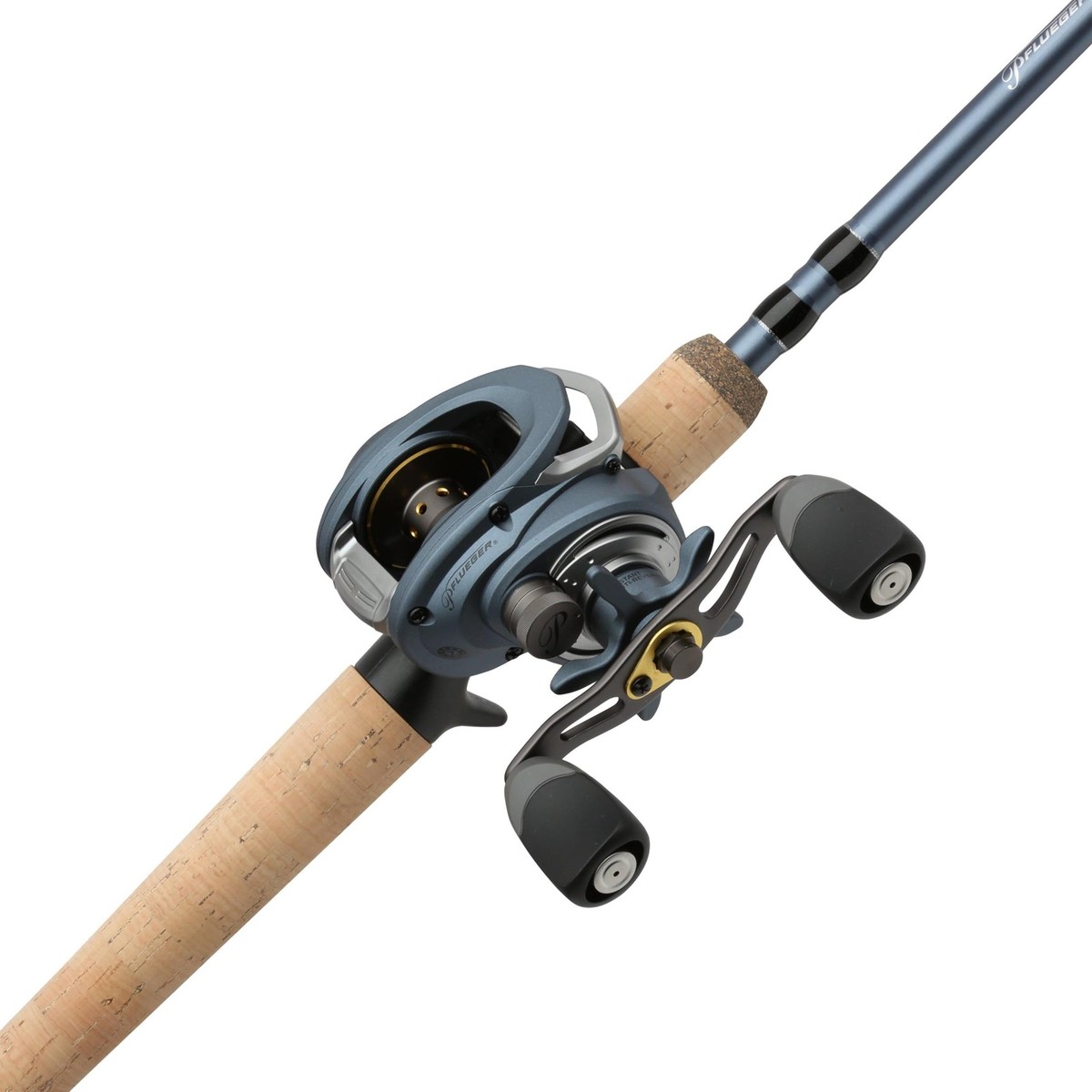 7' President Baitcast Low Profile Reel and Fishing Rod Combo, Medium Heavy  Po... | eBay