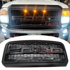 Grille For 2011-2016 Ford F250 F350 F450 Super Duty Raptor Style Grill W/Letter
