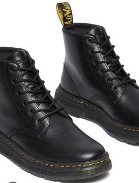 Men Dr. Martens Boots Black Leather 41 #3K85