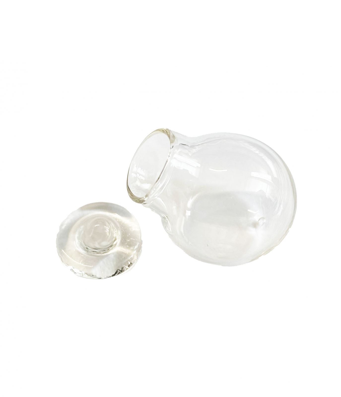 Dolls House Glass Candy Jar with Lid Miniature Kitchen Food Shop Accessory 1:12
