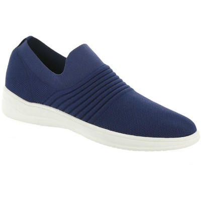 Array Womens Gabby Navy Knit Slip On Walking Shoes 10 Wide (C,D,W) BHFO 1723