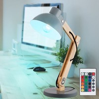 Tischleuchte Tischlampe Wohnzimmerleuchte Rgb Led Fernbedienung Dimmbar H 45 Cm