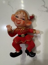 Vintage 1950/1960s Plastic Red Suited Pixie/Elf
